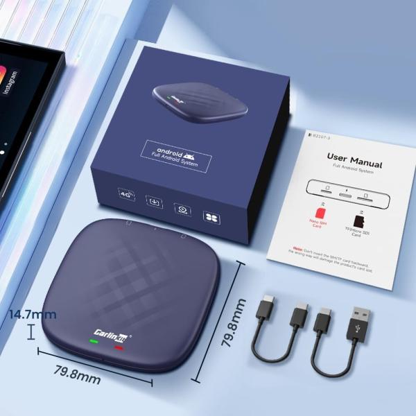 TBox-Plus 64GB GPS car accessories Android 13 Ai Box Wireless Adapter Carplay