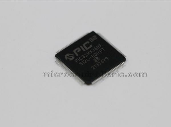 Quality PIC32MX360F512L-80IPT 32-bit Microcontrollers - MCU 512KB FLASH 32KB RAM 80MHz 10-B ADC for sale