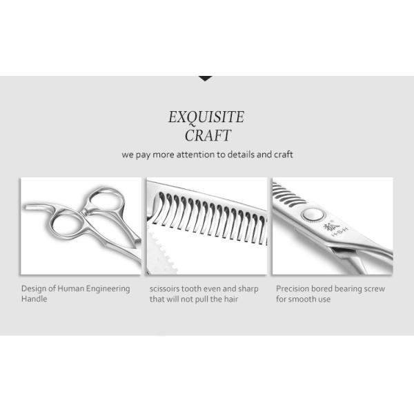 Patented Hair Thinning Scissors Sharp Blade Tip Double Sided Tooth