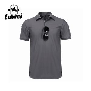 China Knitted Polyester Cotton Polo T Shirts Breathable Short Sleeve For Men wholesale