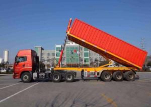 China Dump Tanks Trucks And Trailers 3 Axle Tipping Rear Unloading Dump Semi Trailer wholesale