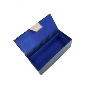 China Recyclable Luxury Gift Boxes High End Blue Rigid Cardboard Packaging Boxes on sale