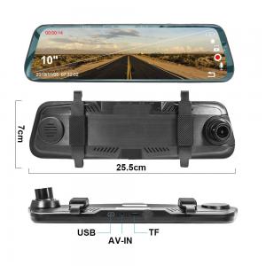 China 10 Inch Touch Streaming Rear View Mirror Car Dash Camera 1080P on sale