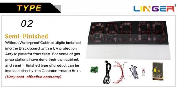 12 INCH RED COLOR FOUR DIGITS LED GAS PRICE DISPLAY FOR PETROL STATION 3
