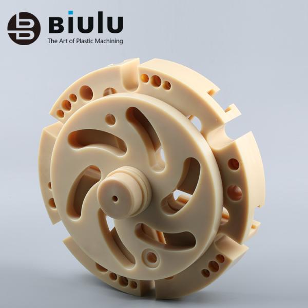 CNC Peek Micro Machines Components , Solid Plastic Block High Precision