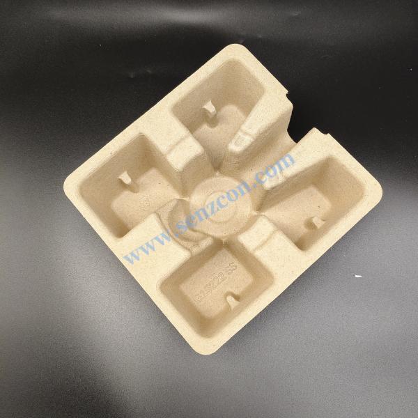 Yellow eco-friendly corrugated pulp, pulp molded base for small household appliances. It complies with the plastic bans in Europe and the United