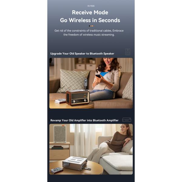 Essager 3.5mm Aux Bluetooth Adapter Receiver Wireless Transmitter