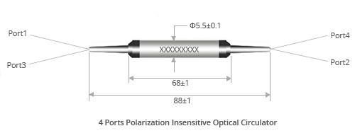 Electronic 4 Port Circulator Polarization Insensitive Add - Drop Multiplexing