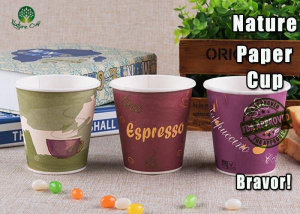 Quality Takeaway 8 Oz Pla Paper Coffee Cups , Disposable Paper Soup Cups With Lids for sale