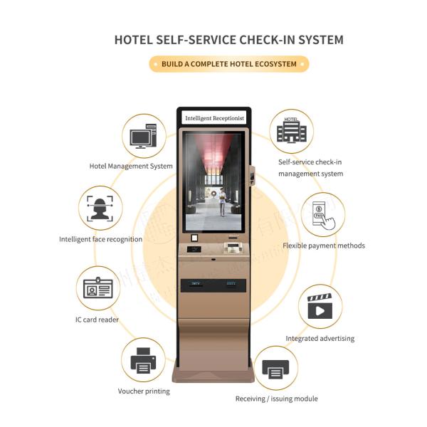 KER smart hotel self-check-in machine facial recognition system service terminal self-check-out all-in-one