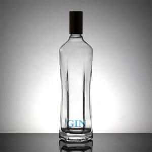 China Whisky Vodka Glass Material 700ml 1000ml Bottle with Metal Cover and Top-Grade wholesale