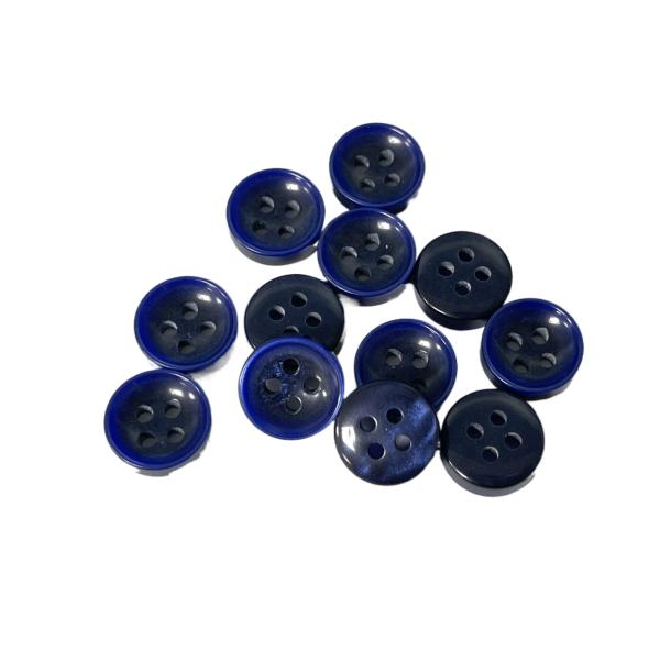 Two Layers Dark Blue Fancy Resin Buttons In 17L Use On Shirt Sewing