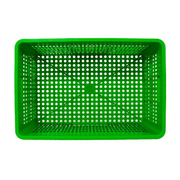 NO Foldable Mesh Style Plastic Vegetable Crate 600*400*320mm Customized PP PE Basket