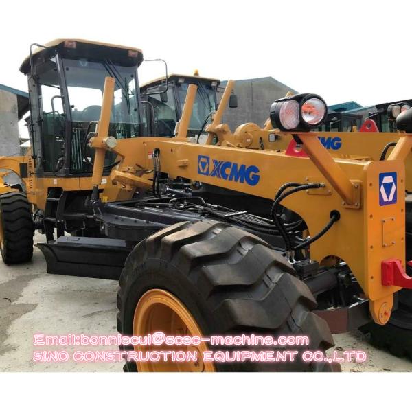 Yellow Construction Motor Grader GR2003 Mini Road Grader Engine Model SC7H180.1G3