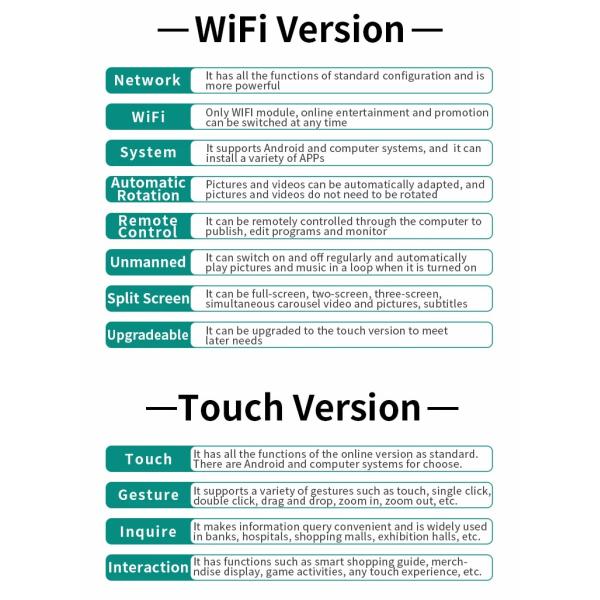75 100 Inch Indoor Touch Screen Advertising Kiosk CMS Software LCD Displays