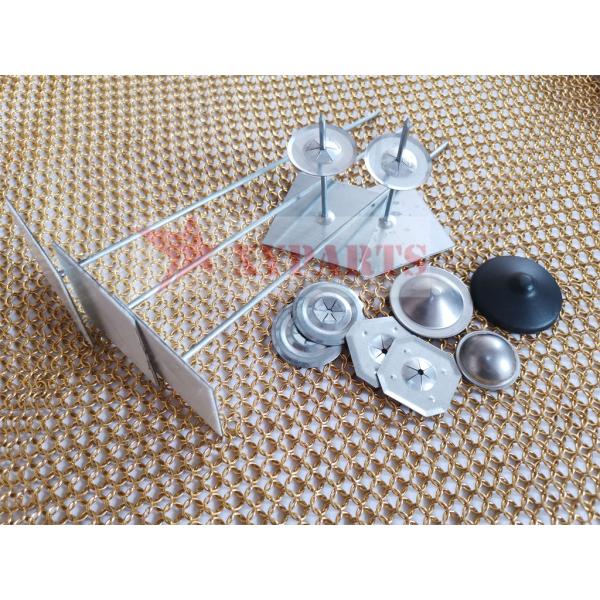 Round Square Speed Metal Self Locking Washers For Fixing Insulation Pins