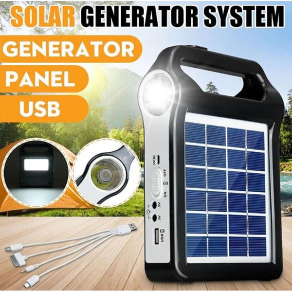 Portable Solar Panel Power Generator System Rechargeable Usb Charger