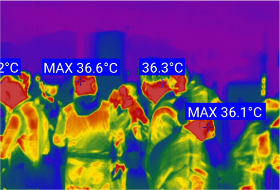 Body Temperature Scanner Smart Temperature Measuring Helmet