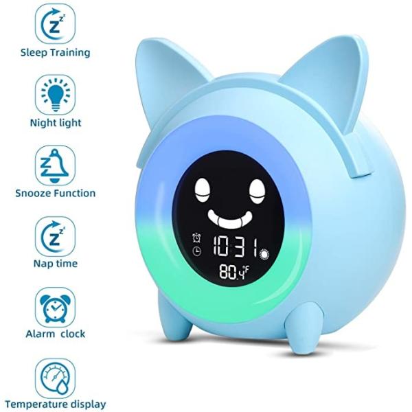 Kingda 14.5*8.6*13CM Light Up Alarm Clock 4 level adjustable