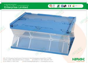 China Clear Folding Plastic Boxes Warehouse Storage Container wholesale