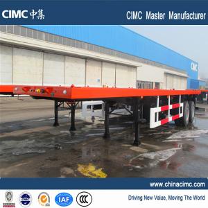 China double axle trailer flatbed container semi trailer with container twist locks wholesale