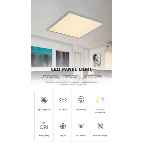 120lm/W LVD EMC 50000hrs 80Ra Flat Panel LED Ceiling Lights