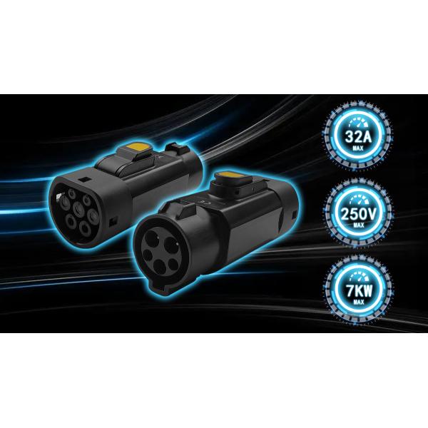 Type2 Cars 220V Car Adapter Charger Condition J1772 to Type2 Portable EV Charging Connector with 32A Output Current