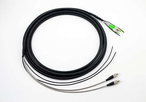FC/UPC FC/APC BBU/RRU CPRI Base Station Armored Patch Cord 2 Core With Pulling Eyes