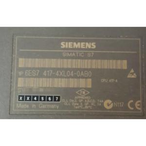 China SIEMENS 6ES7417-4XL04-0AB0 SIMATIC S7-400, CPU 417-4 CENTRAL PROCESSING UNIT WITH: WORK MEMORY 20 MB (10 MB CODE on sale