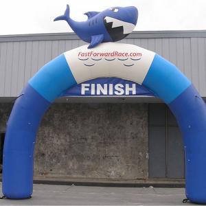 Standard Tethered Inflatable Arch , Airtight PVC Inflatable Finish Line Arch for