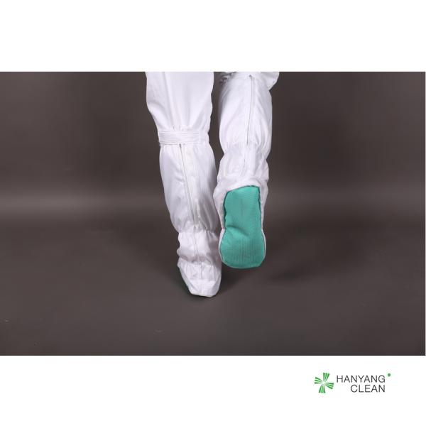 Blue stripe antistatic ESD cleanroom booties anti slip PVC safety soft sole long boots