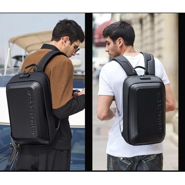 EVA Hard Case Waterproof Business Backpack With Usb Charging Port Polyester