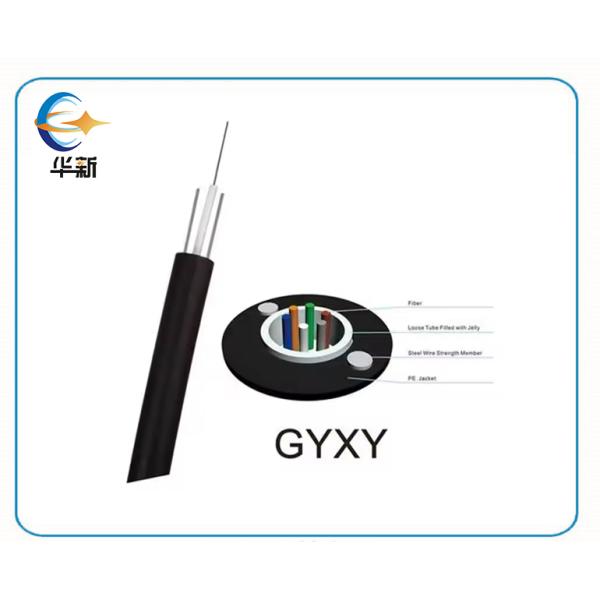 Huaxin Uni Tube GYXY G652D 2 4 6 8 Core External Fibre Optic Cable Single Mode RFP Strength Non Armored