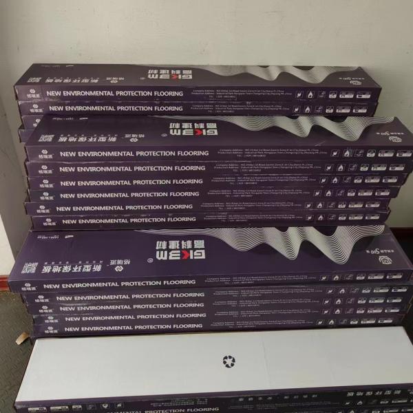 Rustic Walnut Grain Click Stone Composite Vinyl Flooring Fire Retardant GL-W7206-3