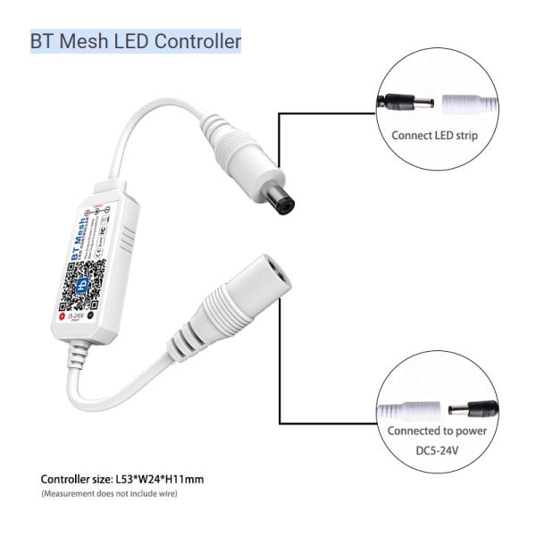 Single Color LED Strip Smart Controller Constant Voltage DC 5V 12V 24V