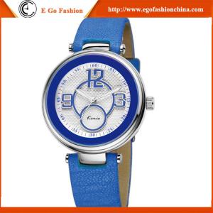 China KM28 Blue Orange Pink Lady Watch PU Leather Original KIMIO Woman Watches Gift Wristwatch wholesale