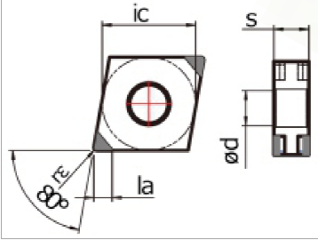 Triangle Indexable Carbide Inserts For Face Milling And Turning Process , CNGA Model