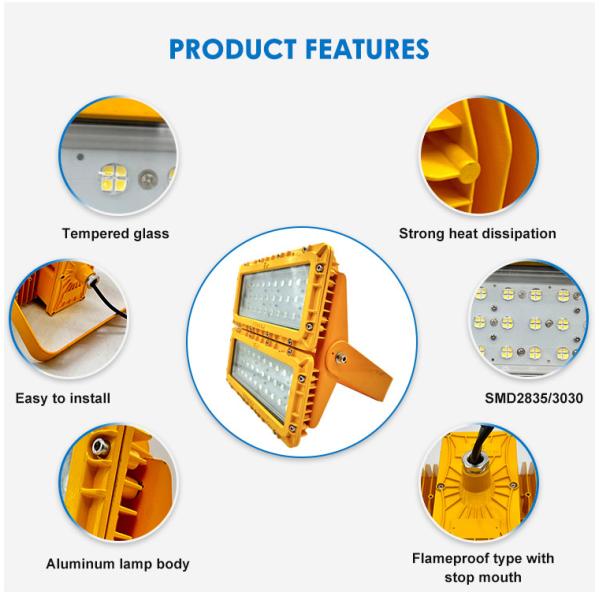 5500K-6500K Atex Led Lighting Explosion Proof Emergency Light SMD2835/3030