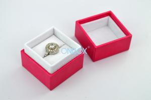 Small Jewelry Leather Ring Boxes W/ Custom Size Insert Slot Injection Core