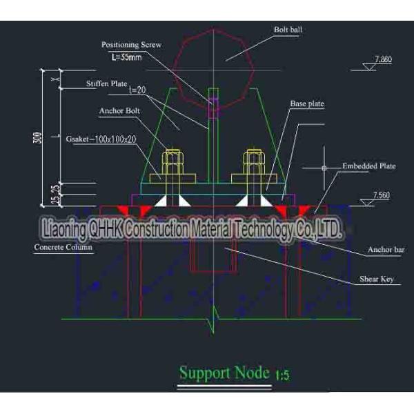 Low Carbon Prefabricated Steel Structures Steel Bolt Ball Structure Frame Swimming Pool