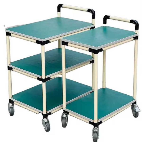 Workshop anti-static trolley lean pipe composite tube shelves assembly cart