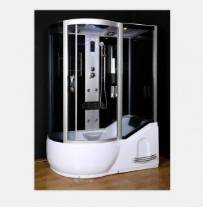China Polished Frame Steam Shower Enclosure , Steam Shower Cubicle Single Door Sliding Style wholesale