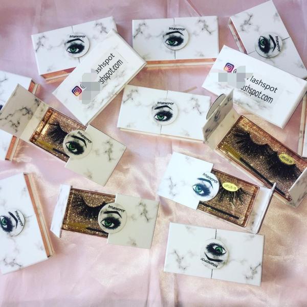 Printable Rectanglar Empty Lash Packaging Boxes With Coated Paper