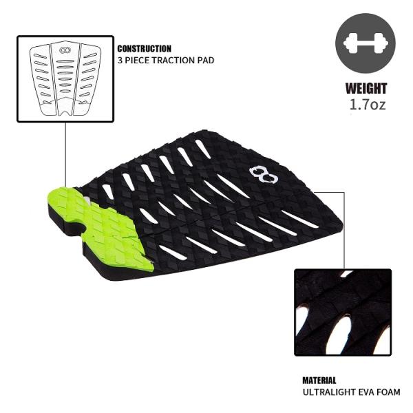 Customized EVA Foam Surfboard Traction Pad in Pantone Color Woowave 3m Deck Knee Pads