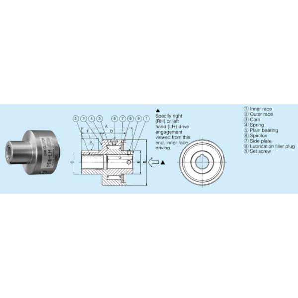 PB6 series sprag type one way backstop cam clutch apply in package machine