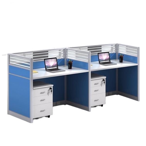 Modular and Customizable Office Furniture 4-Person Screen Workstation with Desk