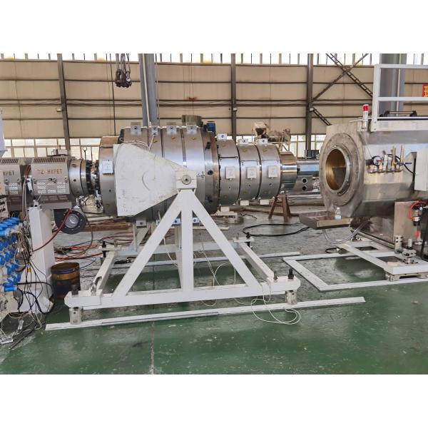 SHENZHEN HYPET High Speed PVC Pipe Making Machine , PVC-O High Filler Pipe Extrusion Production Line