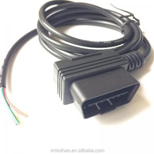 China OBD2 Connector Customized Length Car Truck OBD Cable Wire Harness with RoHS Compliance on sale