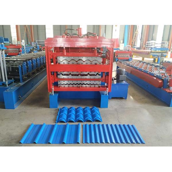 Building Roofing Panel Glazed Tile Three Layer Roll Forming Machine Steel Panel