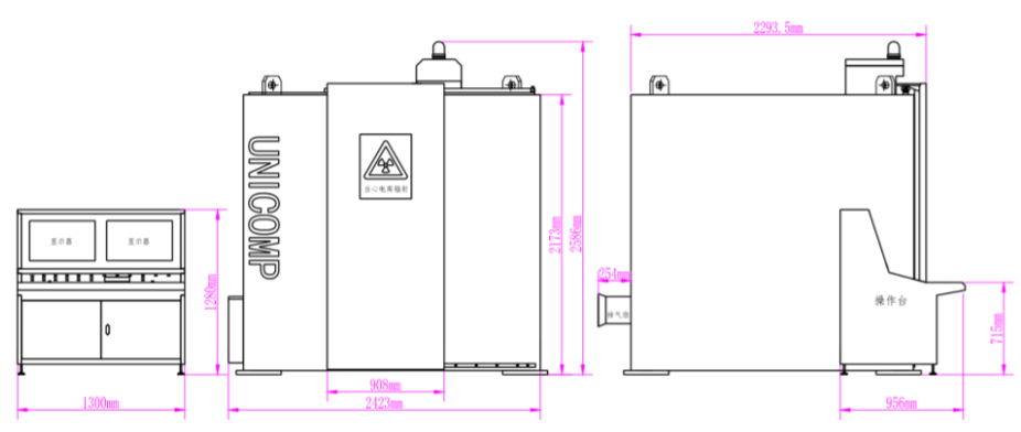 High Power X Ray Cabinet Systems 450KV Advanced 60mm Iron Penetration